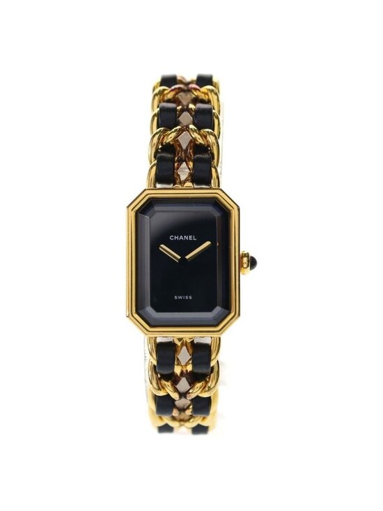 Chanel Premier L Black Dial Leather Quartz Watch